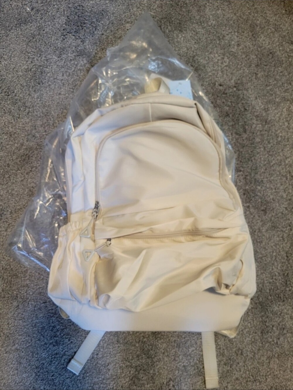 White Everyday Backpack, Fits 14" Laptop, Waterproof Fabric